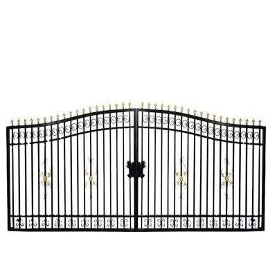 China Exterior Metal Swing Wrought Iron Gate Easily Compiled Dural Design for sale