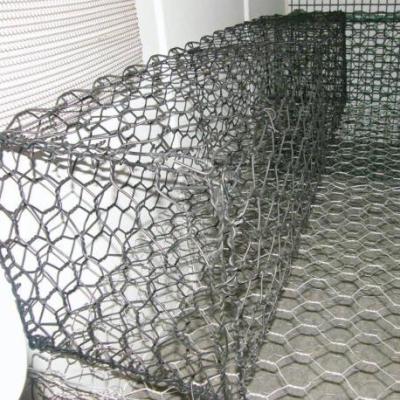 China Twill Weave PVC Coated 80X100MM Hexagonal Rock Cage Gabion Basket Mesh For Gabion Box Gabion Wall for sale