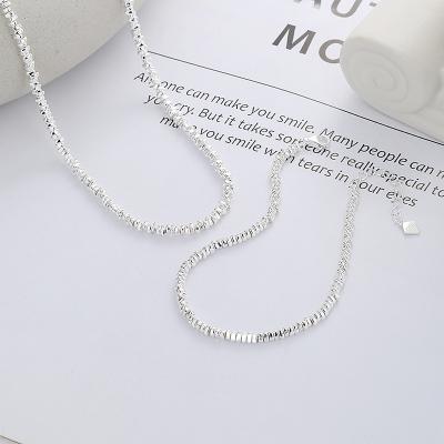 China Simple S925 Sterling Silver S925 Sterling Silver Korean Edition Fashion triangle style bracelet necklace of geometry creative broken silver pairs for sale