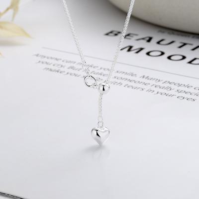 China S925 Sterling Silver S925 Sterling Silver Korean Edition Small fresh and simple sweet love tassels and flexible fashion necklace chain for sale