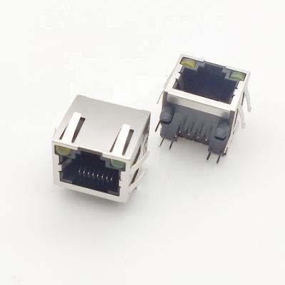 China audio & Video 1x1 single port non led RJ45 8pin female connector led modular ethernet rj45 jack for sale