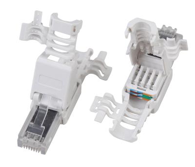 China RJ45 Toolless Microwave Plug 8P8C Male Cat6A Plug Toolless Modular Connector for sale