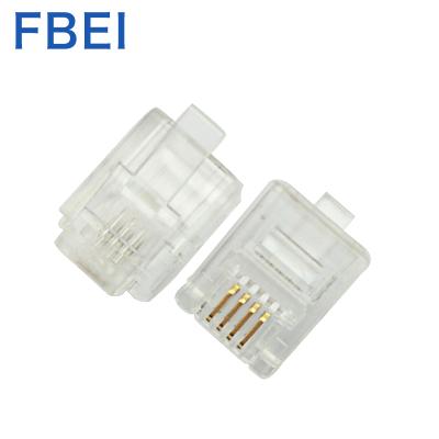 China RJ11/12 microwave connector 6P4C connector 6P4C socket for sale