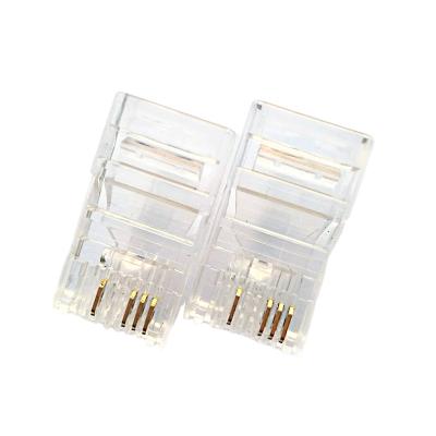 China RJ45 Microwave Socket 8P4C Connector CAT 5e UTP Connector Gold Plated Plug for sale