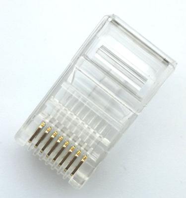 China Best power cat5e connector with gold plating3-50U CAT5E UTP connector for sale