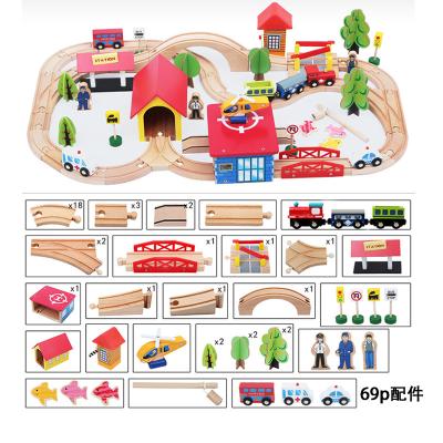 China Modern Simplicity Building Block Educational Wooden Trains Track Toys Magica Track Set Toys for sale