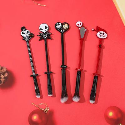 China Angular Blush Fashion Makeup Tools Eyeshadow Brushes 5 Pack Eyeshadow Halloween Makeup Brush Set Women Gifts for sale