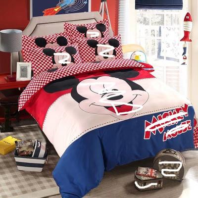 China Four-piece PORTABLE Children's Microfiber 3d Digital Printing Cartoon Customized Cotton Bedding Duvet Cover Fitted Sheet for sale