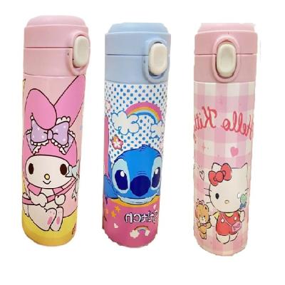 China Viable Cartoon Printing Dot KT Melody Student Hand Cup Large Capacity Water Bottle Metal for sale