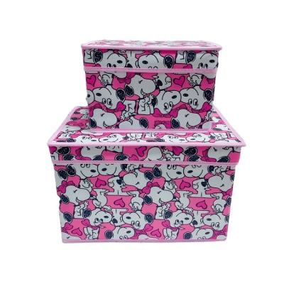 China Viable Wholesale China Cartoon Printing Storage Box Organizer Box Household Supplies Student Dormitory Storage Box for sale