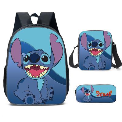 China Large capacity waterproof popular waterproof backpack school supplies bag school student three-piece set schoolbag for sale