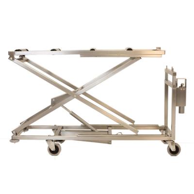 China Corpse Body Trolley Carts Grade Stainless Steel Corpse Transfer Trolley Corpse Stretcher Medical Corpse Trolley Carts Price for sale