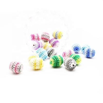 China 100% Handmade Crochet Pearl Cotton Baby Care Teething Beads for sale