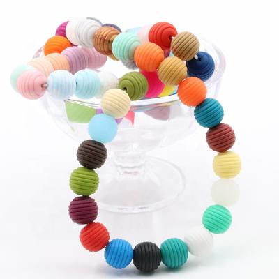 China Non-Toxic Hot Sale BPA Free Spiral Beads For Jewelry Silicone Beads for sale