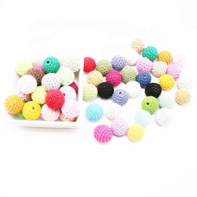 China 100% Cotton 20mm Baby Nursing Teething Crochet Bead Balls for sale