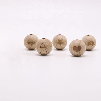 China Eco Friendly BPA Free Food Grade Loose Beads Teething Wooden Beads for sale