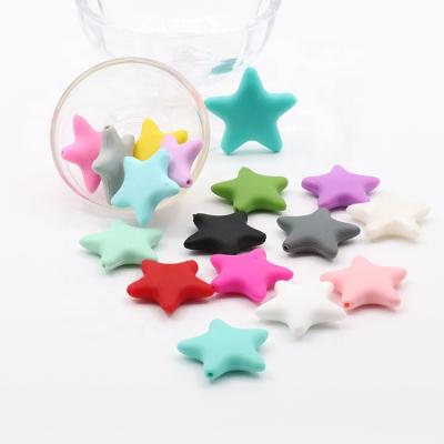 China Wholesale Silicone Teether Baby Star Shape Silicone Teething Beads for sale