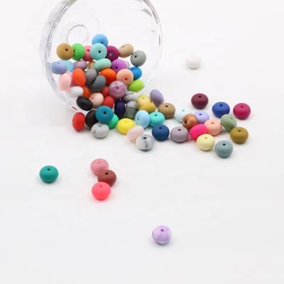 China Eco Friendly Silicone Beads Wholesale Mixed Color Abacus Teething Mixed Color Silicone Beads for sale