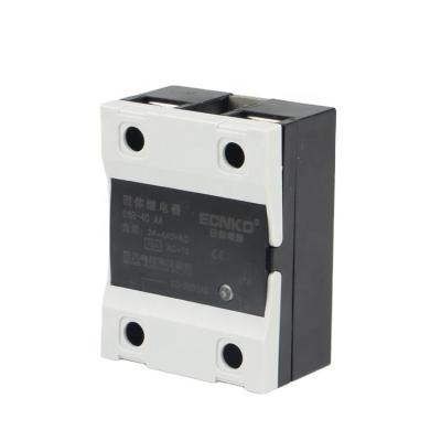 China Solid State Relay SSR-40AA Single Phase 24-480VAC 3-32VDC ECNKO Sealed Factory Direct Sale for sale