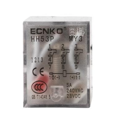 China Sealed general purpose relay MY3 11Pin 5A cheap and good quality of HH53P with silver dot ECNKO factory direct sale for sale