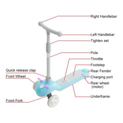 China 2021 new High Quality cheap 2 wheel for child scooters electric kids scooter for sale