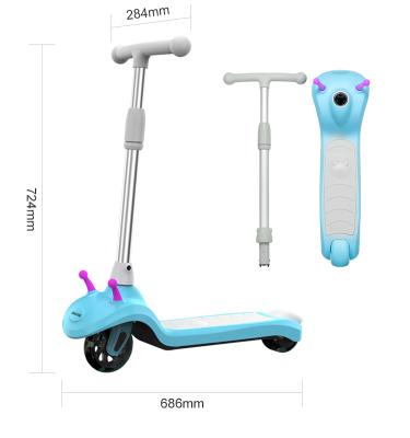 China 2021 Portable Childrens Kick E Scooter Foldable Kids Child E-Scooter Push Electric Scooter Step for sale