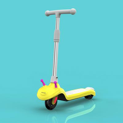 China Adjustable 4.5 inch PU wheels 80w children e scooters kids electric scooter classic 2 wheel electric scooty for kids foot button for sale