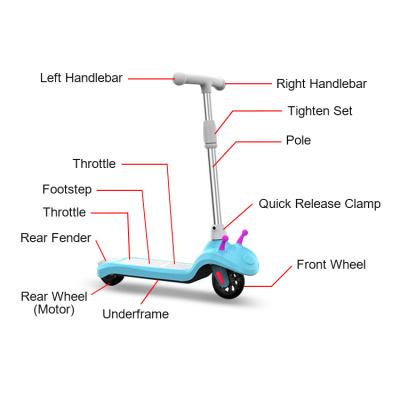 China Cheap electric scooter for 6 year old best e step scooters kids new models two wheeler gift scooty for kids for sale