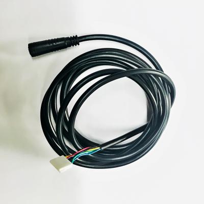 China Power module signal cable left M8-5P aircraft female head, green rubber core black pvc cable for sale