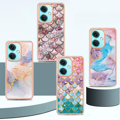 China Shockproof A Series Frame Marble Flowers Luxury Pattern IMD+TPU Phone Case For OnePlus CE 3 Lite 11  IMD Print Case for sale