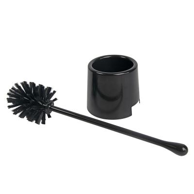 China Modern black bathroom toilet brush with holder for toilet cleaning for sale