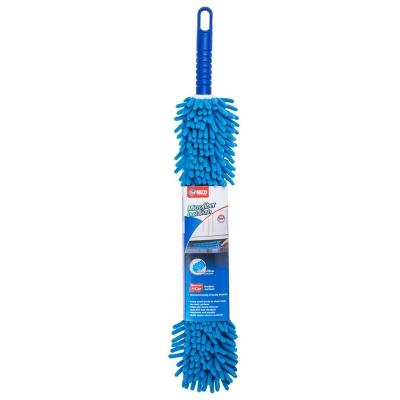 China Sustainable microfiber chenille flexible cleaning household neco duster with telescopic steel handle for sale