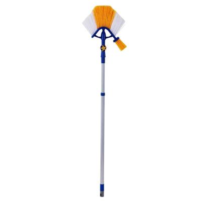 China 2019 sustainable hot selling neco household cleaning plastic steel angle telescopic broom 2 in 1 for sale