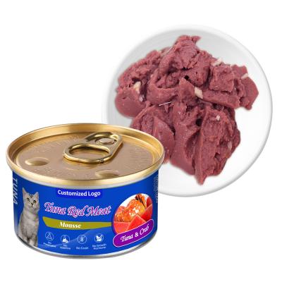 China Skin & Coat Health Cat Tuna Red Meat and Shrimp Flavor  Pet Canned  Foods Dog and Cat Snacks Healthy for sale