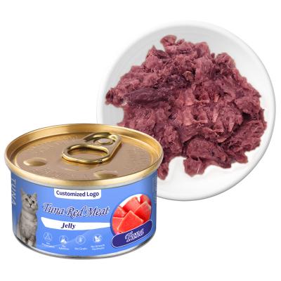 China Skin & Coat Health Cat Tuna Red Meat and Shrimp Flavor  Pet Canned  Foods Cats Pate 100g for sale