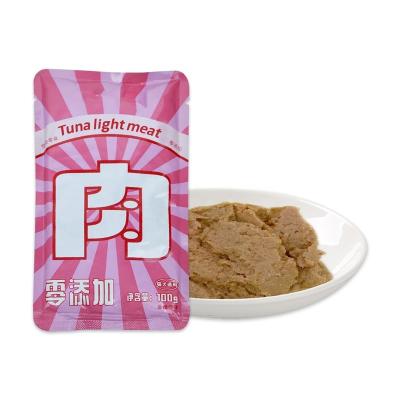 China Skin & Coat Health OEM Organic Nature Bagged Cat or Dog Snacks Tuna Sauce Treats Health Pet Wet food for sale