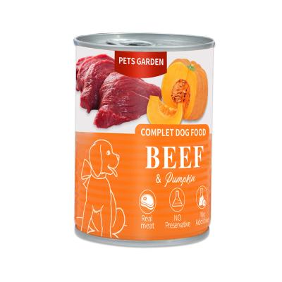 China Skin & Coat Health Supplier 375g OEM, ODM All-Breed Dog Snacks Canned Wet Food Beef, Chicken, Duck Meat Pet Food for sale