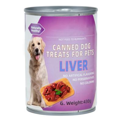 China Skin & Coat Health Supplier 430g OEM, ODM All-Breed Dog Snacks Canned Wet Food liver Meat Pet Food for sale