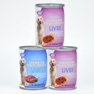 China Skin & Coat Health 100% Natural Real Meat Dog Snacks Canned Wet Food Lamb Meat Pet Food for sale