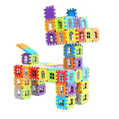 China Toy Building Blocks Children Puzzle Assembly Square Toy House Increased Height Can Open Door Plastic Building Block Kindergarten Baby Men And Wom for sale