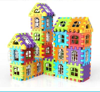 China 96 Pcs Kindergarten Puzzle Block Children's Puzzle Boys And Girls Assembling Toy Building Blocks Building Block Baby Toys Housing Building Block Villa for sale