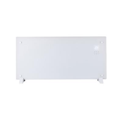 China LED Atmosphere Light Panel Infrared Aluminum Heaters Wall Mounted Household Wifi Controlled Bottom Heating Glass Electric Heater for sale