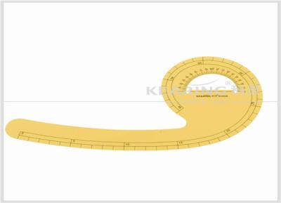 China Kearingsmerk 1.2mm heerser van de de druk de plastic Franse kromme van het diktescherm voor manierontwerp # 6045B Te koop