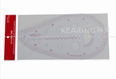 China Plastic Fashion Curve Ruler 60 cm Metric with Protractor 6460 for sale