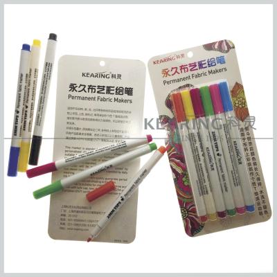 China Regular nib Fabric paints water based 20 colors permanent textile marker pens for sale