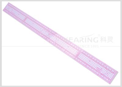 China Kearing Flexible Plastic 60cm Long Pattern Making Ruler Sandwich Line Scales with Protractor for Sewn for sale