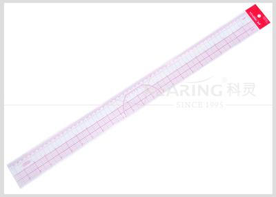 China 24'' / 60 cm Multi Use Tailors Plastic Pattern Making Ruler Drawing Template Grading Ruler for sale