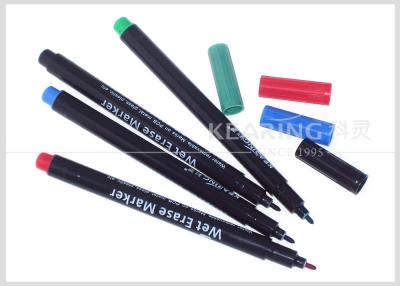 China Colorful Wet Erase Pen for Temporary Marking on Plastic Easily Wiped Off by Wet Fabric for sale