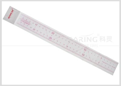 China Clear Red  Long Pattern Making Ruler Soft Flexible Curve Ruler 30 * 3 Cm for sale