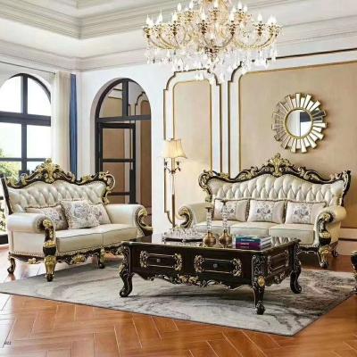 China Leather Living Room Sofa Latest Modern Spanish Victorian Design for sale